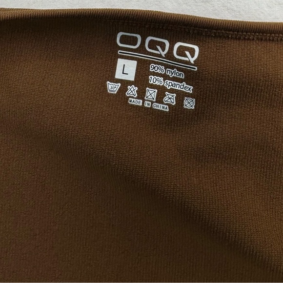 NEW* Bodysuit Sexy Ribbed One Piece / Square Neck / Long Sleeve / Coffee / Large - Picture 4 of 8